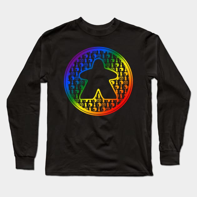 Meeple Icons - Rainbow Long Sleeve T-Shirt by Jobby